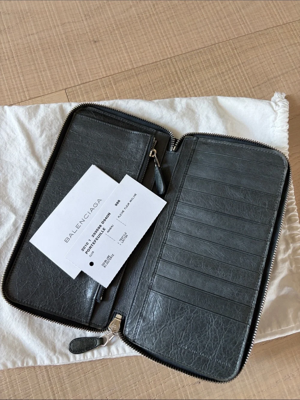 Balenciaga Motorcross Giant long zip wallet